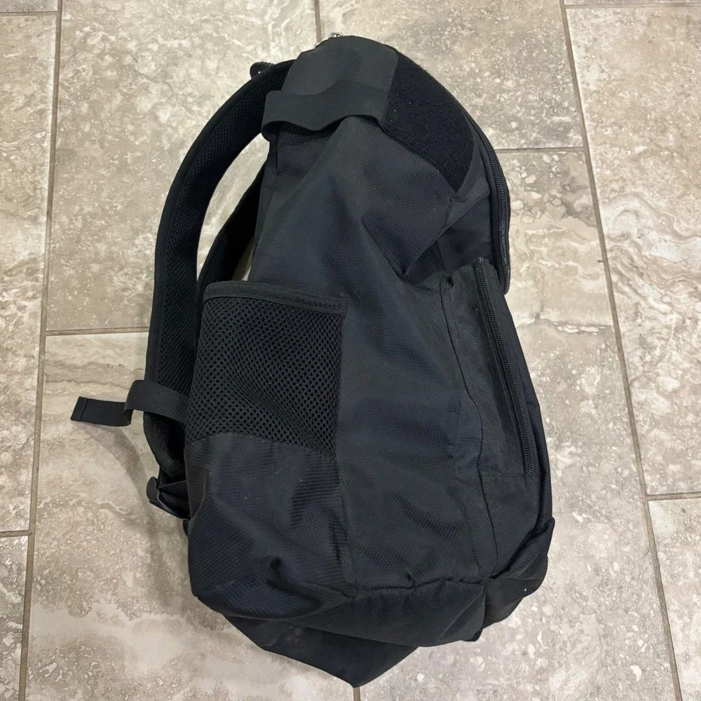 Rawlings Baseball Softball Equipment Backpack Black Dugout Bag with Fence Hooks